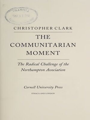 cover image of The Communitarian Moment